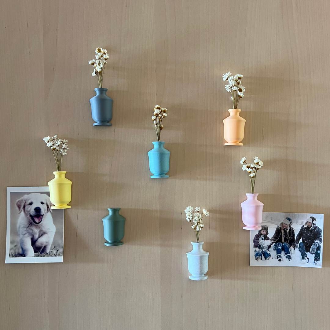 Mini Vasen mit Magnet – Deko für Kühlschrank & Büro