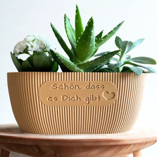 Blumentopf Korbio personalisiert