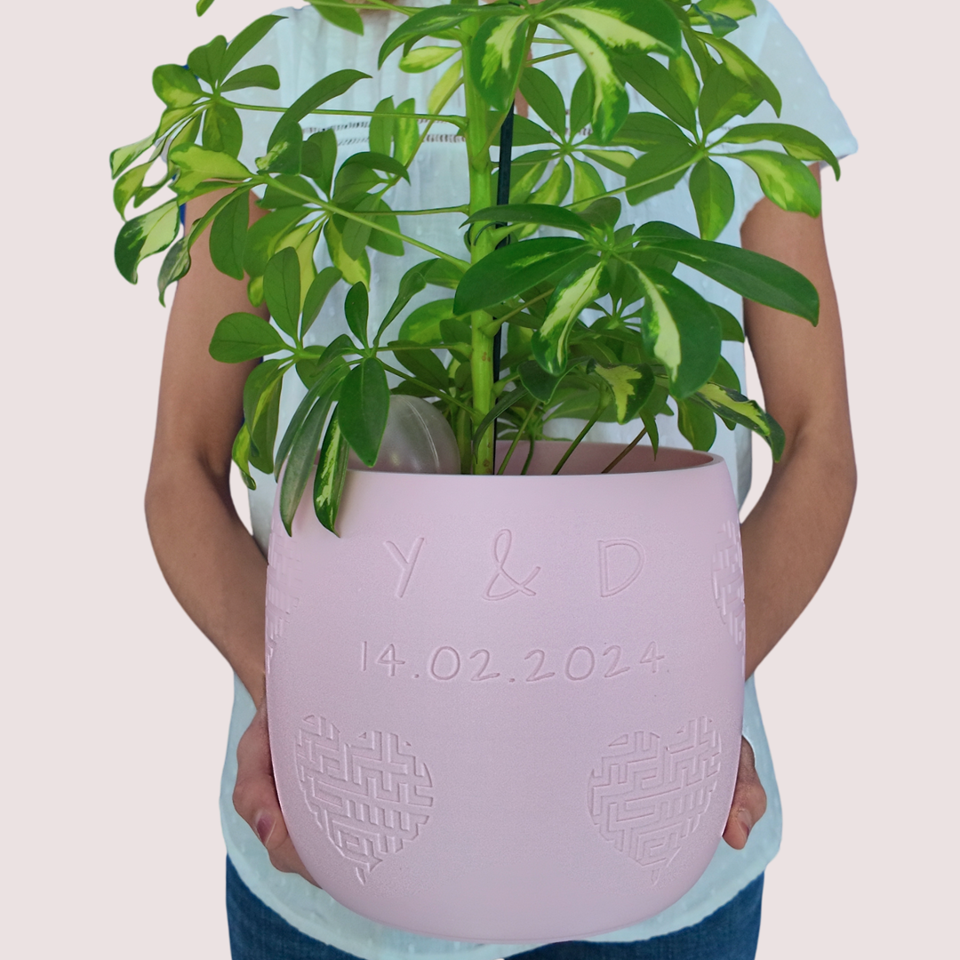 Blumentopf groß, Blumentopf modern, designer Blumentopf, Hochzeitsgeschenk, Geburtstagsgeschenk, Pflanzen, Übertopf groß, Blumentopf groß personalisiert, Blumentopf Amorin personalisiert
