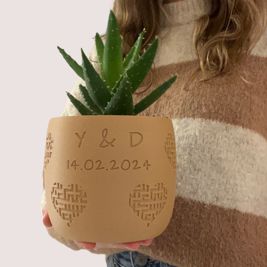 Blumentopf groß, Blumentopf modern, designer Blumentopf, Hochzeitsgeschenk, Geburtstagsgeschenk, Pflanzen, Übertopf groß, Blumentopf groß personalisiert, Blumentopf Amorin personalisiert