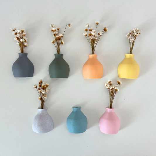 Mini-Blumenvasen mit Magnet – Deko für Kühlschrank & Büro
