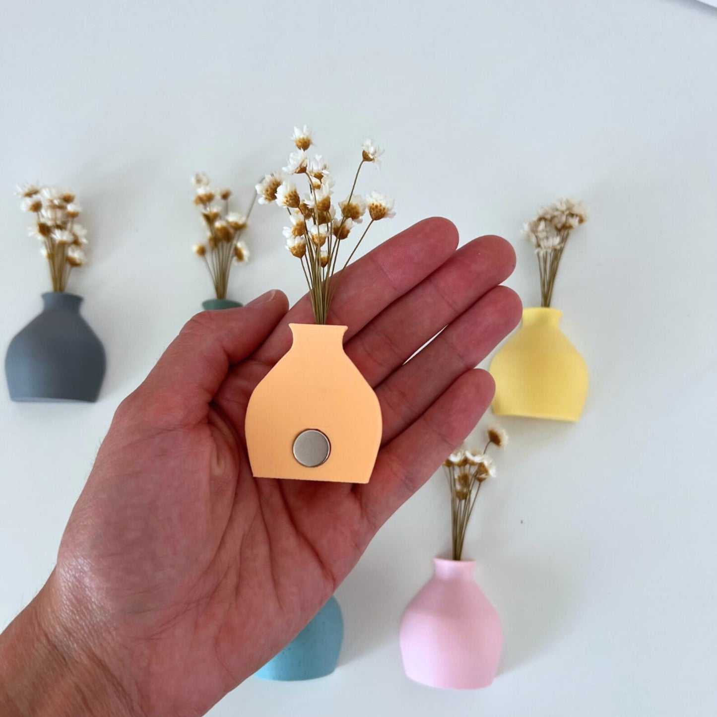 Mini Vasen mit Magnet – Deko für Kühlschrank & Büro