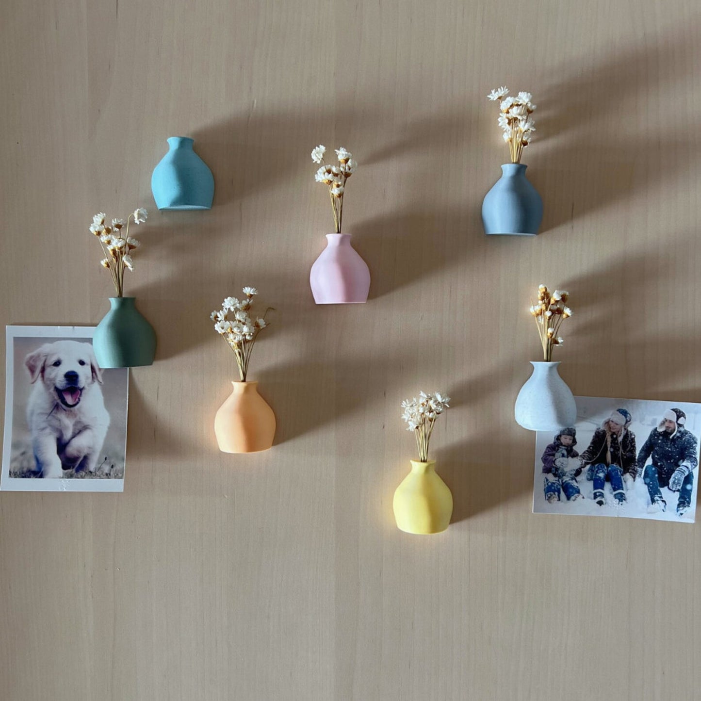 Mini Vasen mit Magnet – Deko für Kühlschrank & Büro