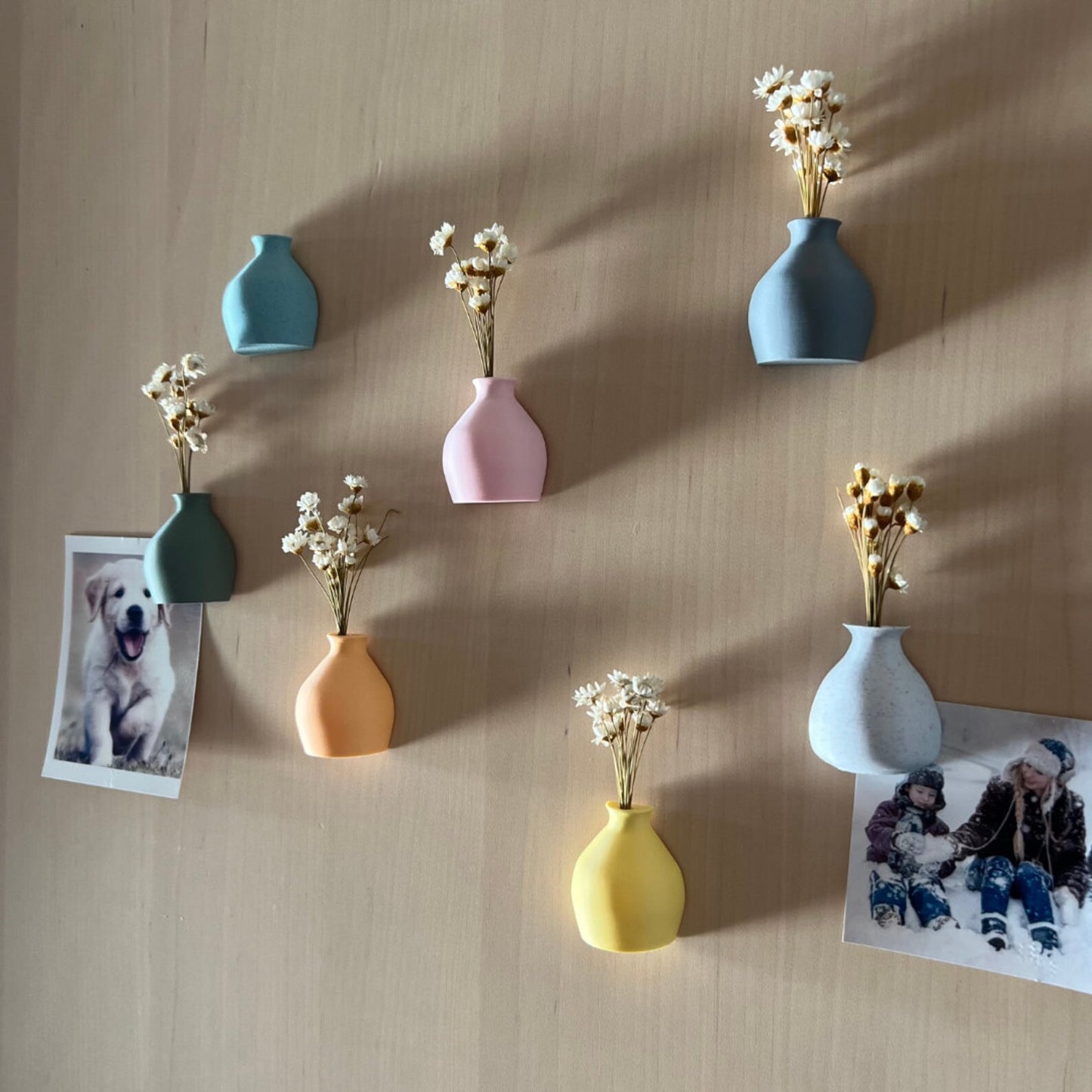 Mini Vasen mit Magnet – Deko für Kühlschrank & Büro