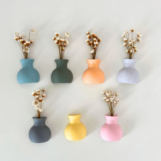 Mini-Blumenvasen mit Magnet – Deko für Kühlschrank & Büro