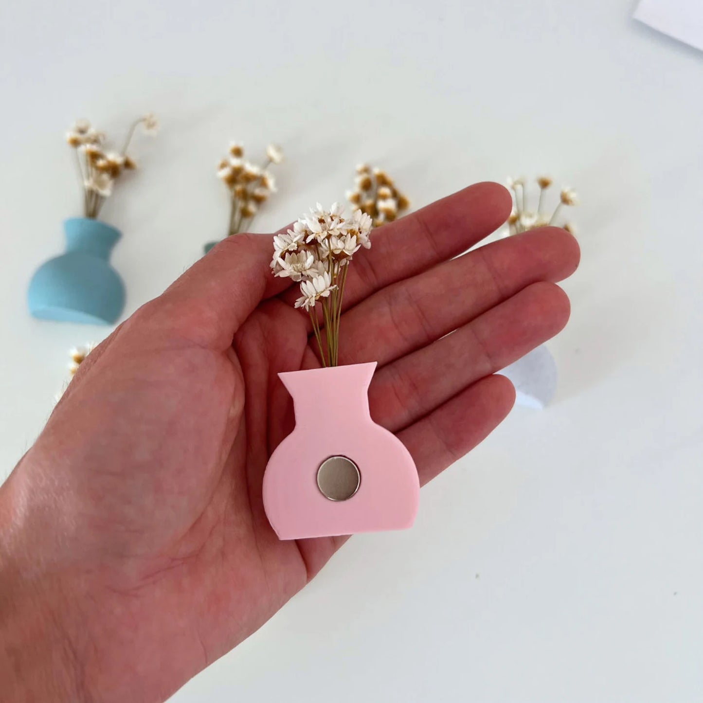 Mini Vasen mit Magnet – Deko für Kühlschrank & Büro