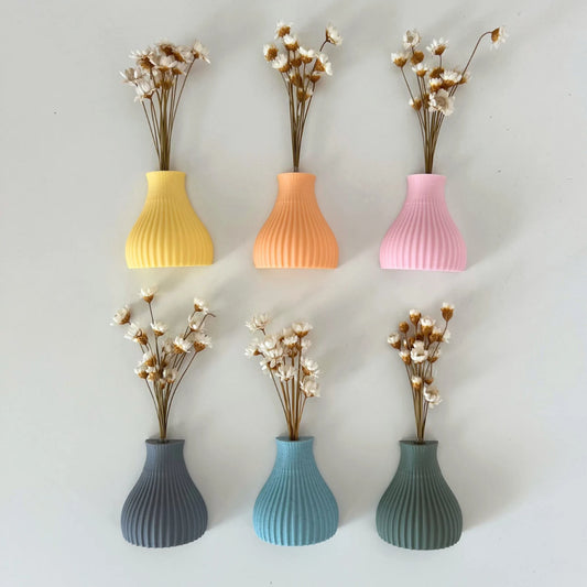 Mini-Blumenvasen mit Magnet – Deko für Kühlschrank & Büro