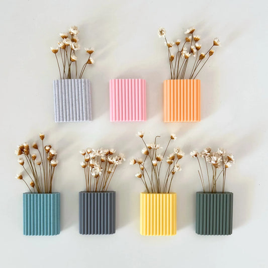 Mini-Blumenvasen mit Magnet – Deko für Kühlschrank & Büro