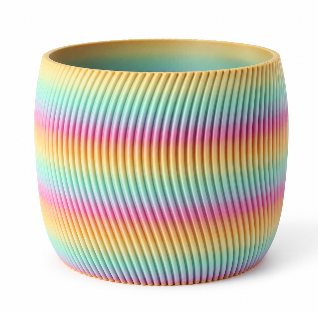Design Blumentopf Regenbogen
