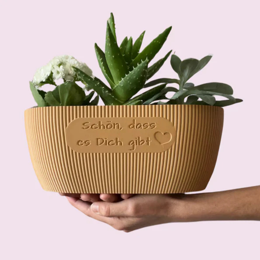 Blumentopf Korbio personalisiert