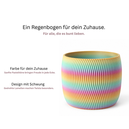 Design Blumentopf Regenbogen