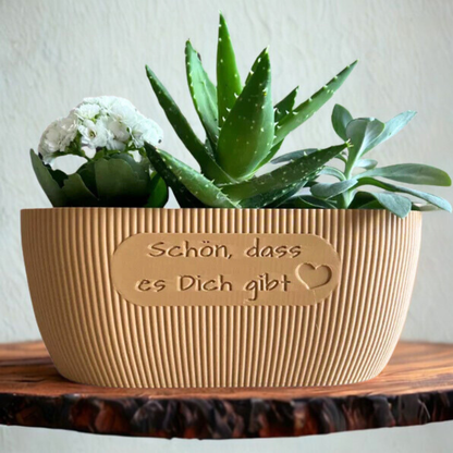 Blumentopf Korbio personalisiert