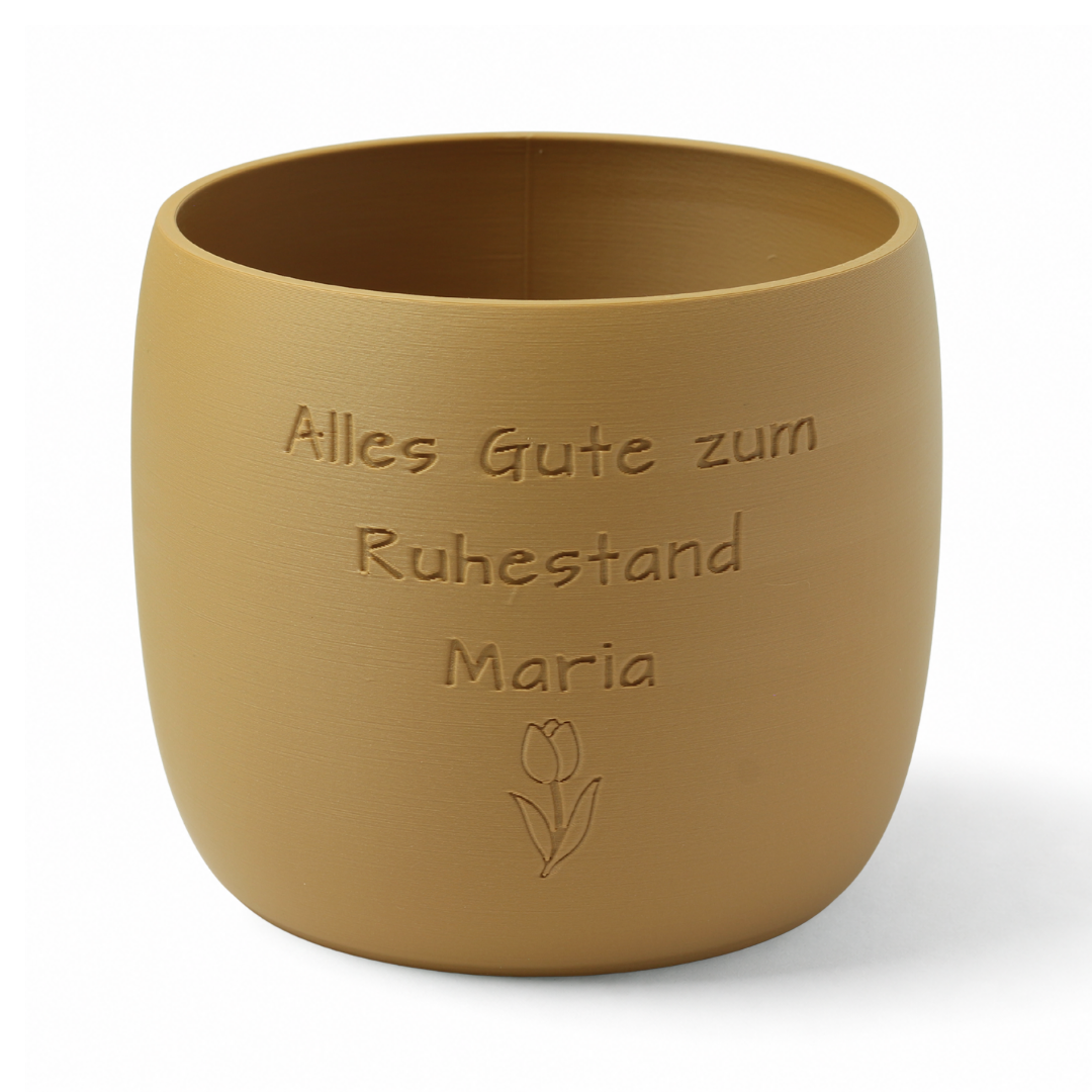 Blumentopf Origin personalisiert