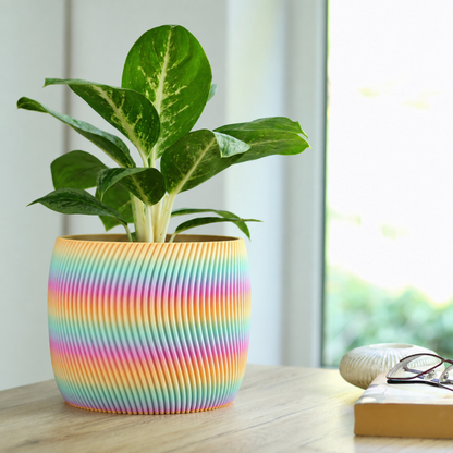 Design Blumentopf Regenbogen
