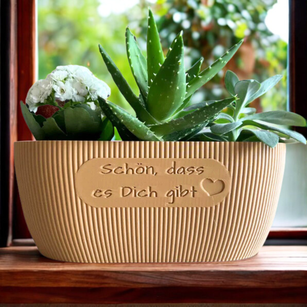 Blumentopf Korbio personalisiert