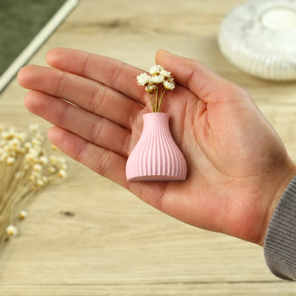 Bunte magnetische Minivasen mit Trockenblumen – 6er- oder 10er-Set