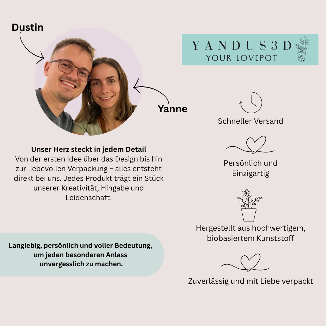 Blumentopf Origin personalisiert