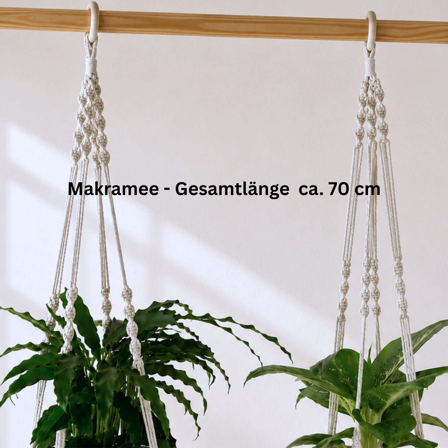 Makramee Blumenampel mit Blumentopf Wavey