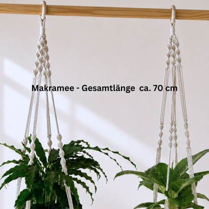Makramee Blumenampel mit Blumentopf Wavey