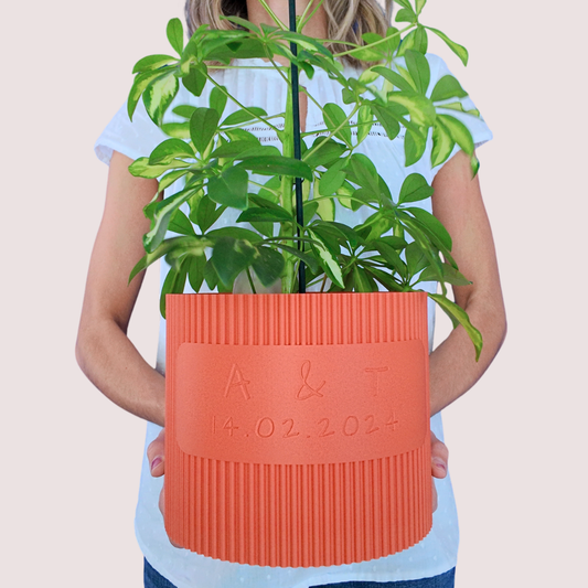 Blumentopf groß, Blumentopf modern, designer Blumentopf, Hochzeitsgeschenk, Geburtstagsgeschenk, Pflanzen, Übertopf groß, Blumentopf groß personalisiert, Blumentopf Linoro personalisiert