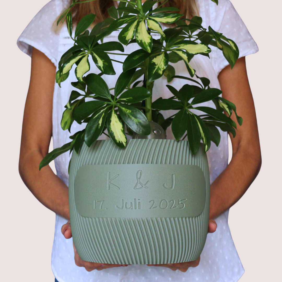 Blumentopf groß, Blumentopf modern, designer Blumentopf, Hochzeitsgeschenk, Geburtstagsgeschenk, Pflanzen, Übertopf groß, Blumentopf groß personalisiert, personalisierter Blumentopf, Blumentopf groß personalisiert. Blumentopf Twista personalisiert