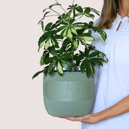 Blumentopf groß, Blumentopf modern, designer Blumentopf, Hochzeitsgeschenk, Geburtstagsgeschenk, Pflanzen, Übertopf groß, Blumentopf groß personalisiert, personalisierter Blumentopf, Blumentopf groß personalisiert. Blumentopf Twista personalisiert