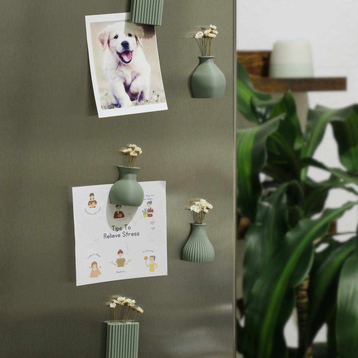 Magnetische Mini Blumenvasen