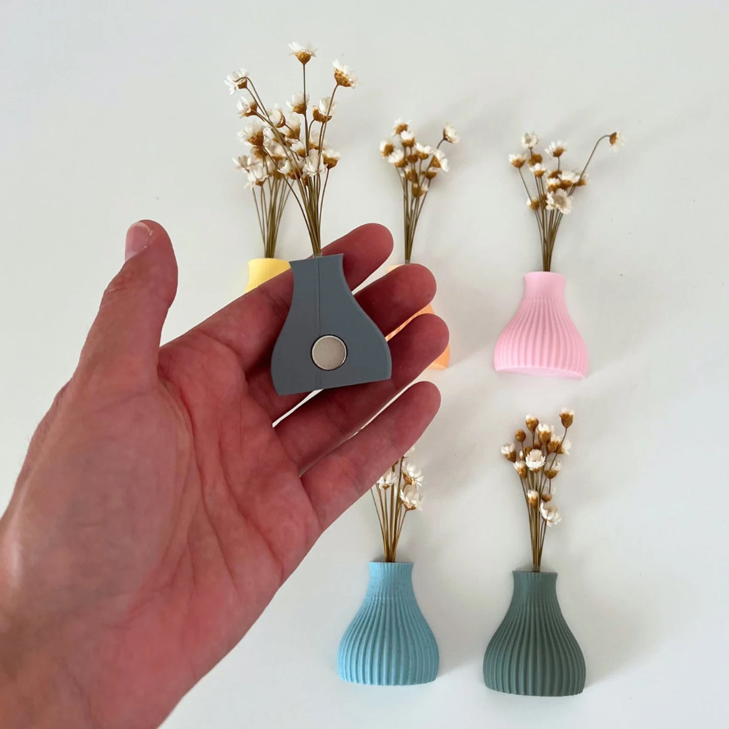 Mini Vasen mit Magnet – Deko für Kühlschrank & Büro